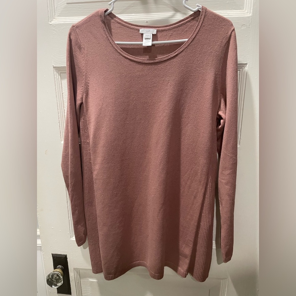 J. Jill toffee colored tunic length sweater, size small